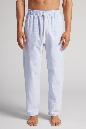 Intimissimi Micro-stripe Cloth Full Length Pants Blå | SN-ITMSM58687