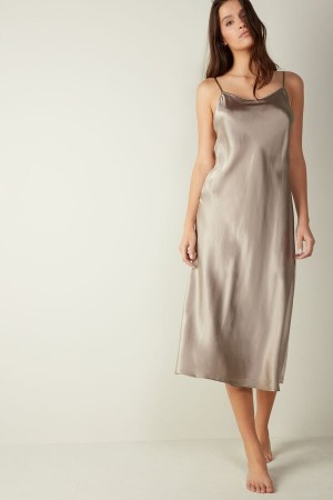 Intimissimi Midi-length Slip In Silk Beige | SN-ITMSM57814
