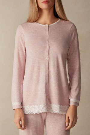 Intimissimi Modal And Blonder Cardigan Rosa | SN-ITMSM58235