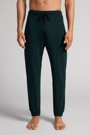 Intimissimi Modal And Silk Piqué Full Length Pants Grønn | SN-ITMSM58685