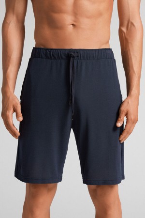 Intimissimi Modal And Silk Piqué Shorts Blå | SN-ITMSM58684