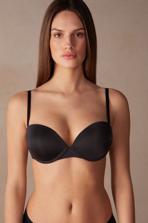 Intimissimi Multi-functional Anna Balconette Bra In Ultralight Microfiber Svarte | SN-ITMSM57270