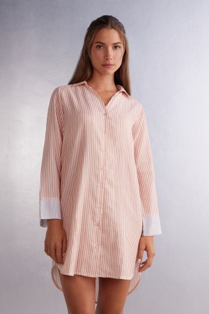 Intimissimi Neverending Summer Button Up Nightshirt Oransje | SN-ITMSM58408