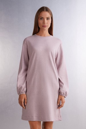 Intimissimi Pinstripes Fantasy Long Sleeve Nightshirt Rosa | SN-ITMSM58411