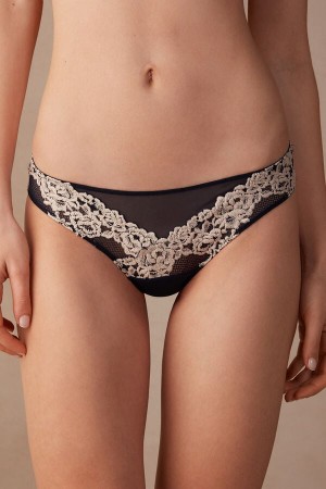 Intimissimi Pretty Flowers Brazilian Blå | SN-ITMSM57420