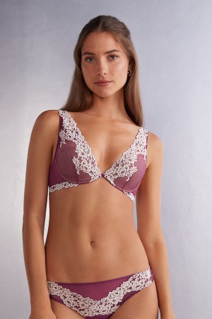 Intimissimi Pretty Flowers Elena Balconette Bra Lilla | SN-ITMSM56884