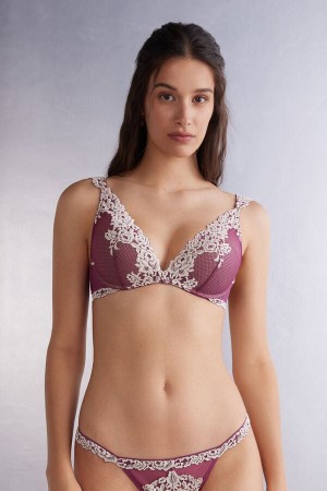 Intimissimi Pretty Flowers Giorgia Balconette Bra Lilla | SN-ITMSM56558