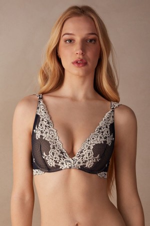 Intimissimi Pretty Flowers Giorgia Balconette Bra Blå | SN-ITMSM56815