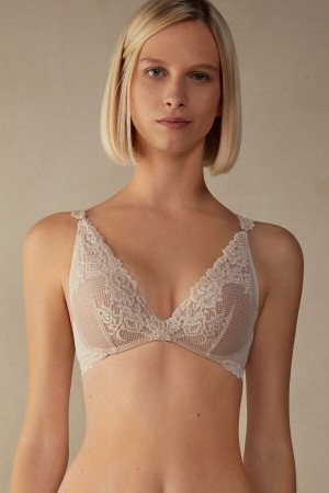 Intimissimi Pretty Flowers Giorgia Balconette Bra Beige | SN-ITMSM56851