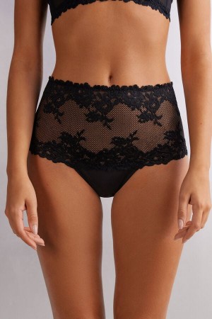 Intimissimi Pretty Flowers Hipster Brazilian Svarte | SN-ITMSM57701