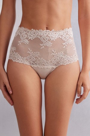 Intimissimi Pretty Flowers Hipster Brazilian Beige | SN-ITMSM57795