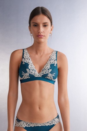 Intimissimi Pretty Flowers Lara Triangle Bra Blå | SN-ITMSM57058