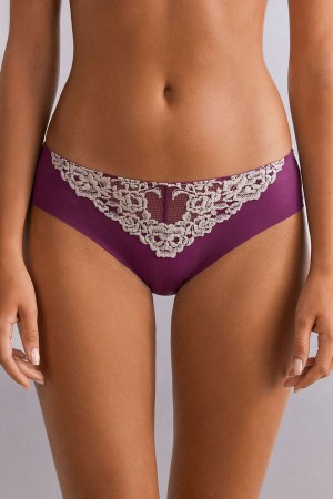 Intimissimi Pretty Flowers Seamless Bomull Panties Lilla | SN-ITMSM57621