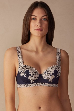 Intimissimi Pretty Flowers Sofia Balconette Bra Blå | SN-ITMSM56525