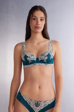 Intimissimi Pretty Flowers Sofia Balconette Bra Blå | SN-ITMSM56552