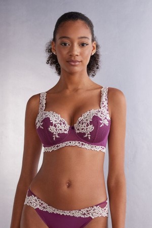 Intimissimi Pretty Flowers Sofia Balconette Bra Lilla | SN-ITMSM56557