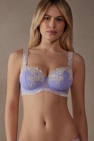 Intimissimi Pretty Flowers Sofia Balconette Bra Lilla | SN-ITMSM56512