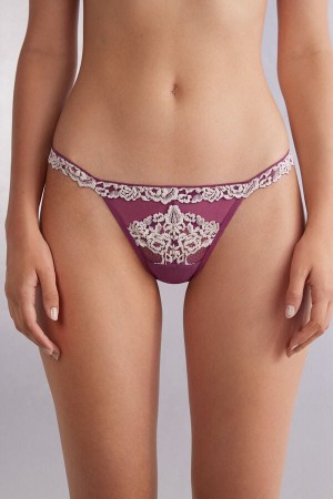 Intimissimi Pretty Flowers String Thong Lilla | SN-ITMSM57751