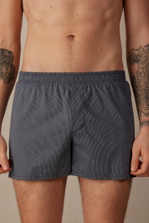Intimissimi Print Detailed Boxers Blå | SN-ITMSM58491