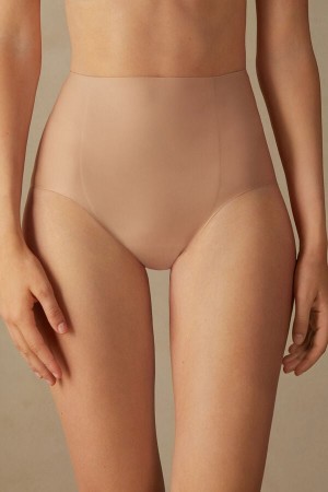 Intimissimi Raw-cut Microfiber Briefs Beige | SN-ITMSM57773