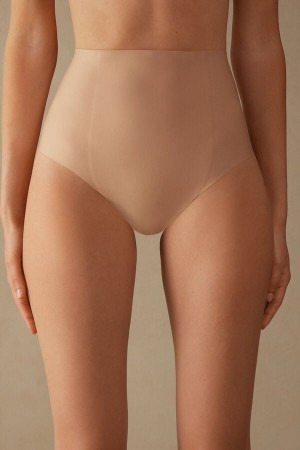 Intimissimi Raw-cut Microfiber French Knickers Beige | SN-ITMSM57667