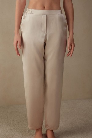 Intimissimi Rett Silk Pants Beige | SN-ITMSM58182