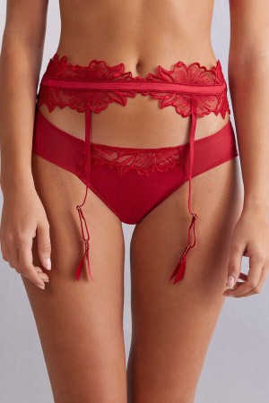 Intimissimi Satin Darlings Garter Belt Rød | SN-ITMSM57903