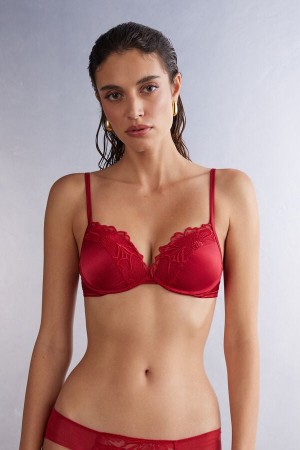 Intimissimi Satin Darlings Silvia Push-up Bra Rød | SN-ITMSM56803