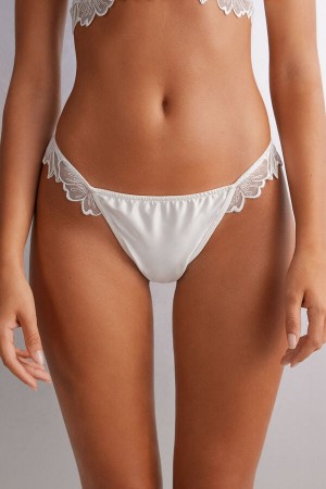 Intimissimi Satin Darlings Thong Hvite | SN-ITMSM57755
