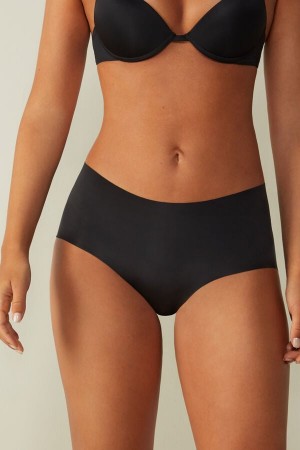 Intimissimi Seamless Microfiber Hipster Svarte | SN-ITMSM57657