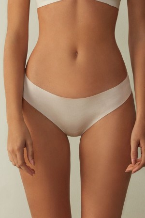 Intimissimi Seamless Supima® Bomull Brazilian Panties Beige | SN-ITMSM57409