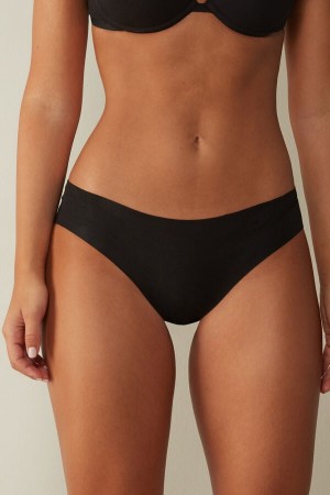 Intimissimi Seamless Supima® Bomull Panties Svarte | SN-ITMSM57523