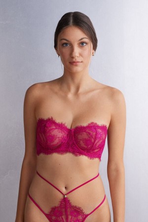Intimissimi Sensual Flowers Bandeau Balconette Bra Rosa | SN-ITMSM57345