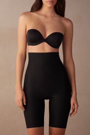 Intimissimi Shaping Shorts In Seamless Microfiber Svarte | SN-ITMSM57683