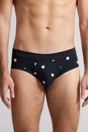 Intimissimi Sheep Briefs In Stretch Supima® Bomull Blå | SN-ITMSM58582