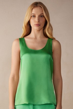 Intimissimi Silk And Modal Tank Top Grønn | SN-ITMSM57982