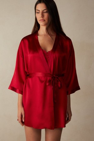 Intimissimi Silk Kimono Rød | SN-ITMSM58417
