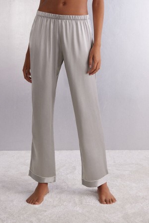 Intimissimi Silk Satin Pajama Pants Grå | SN-ITMSM58271