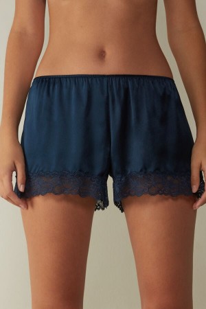 Intimissimi Silk Shorts Blå | SN-ITMSM58316