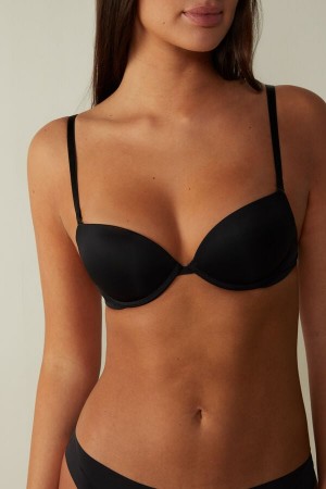 Intimissimi Silvia Multifunksjon Push-up Bra In Microfiber Svarte | SN-ITMSM56713