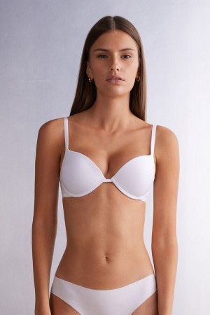 Intimissimi Simona Super Push-up Bra In Ultralight Microfiber Hvite | SN-ITMSM57307
