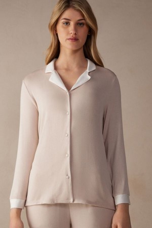 Intimissimi Simple Elegance Open Front Cardigan In Modal Rosa | SN-ITMSM58238