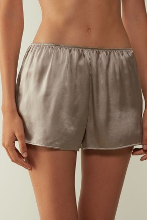 Intimissimi Smooth Silk-satin Shorts Beige | SN-ITMSM58326