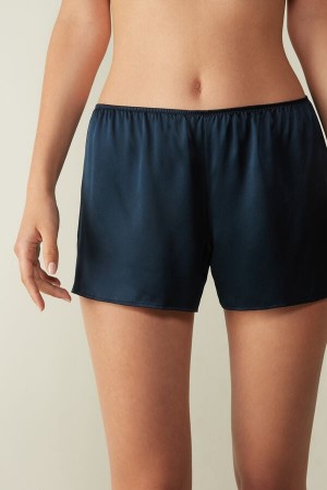 Intimissimi Smooth Silk-satin Shorts Blå | SN-ITMSM58325