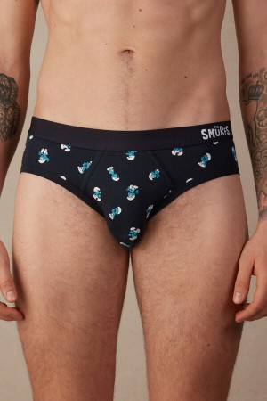 Intimissimi Smurf Briefs In Stretch Supima® Bomull Blå | SN-ITMSM58570