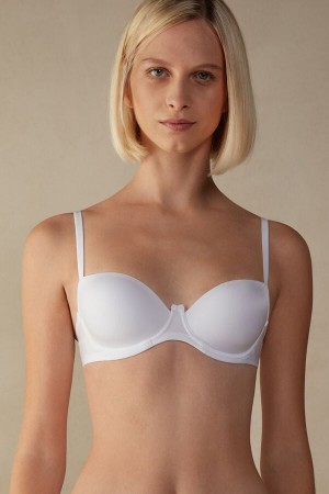 Intimissimi Sofia Balconette Bra In Ultralight Microfiber Hvite | SN-ITMSM57222