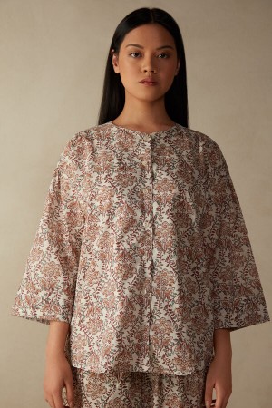 Intimissimi Spices Garden Long Sleeve Genser With Opening In Front | SN-ITMSM58208