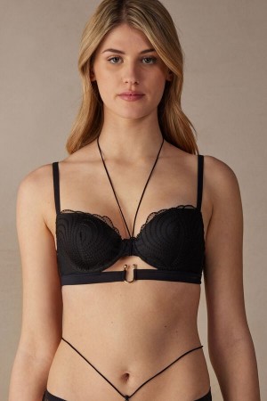 Intimissimi Steal The Show Sofia Balconette Bra Svarte | SN-ITMSM56497