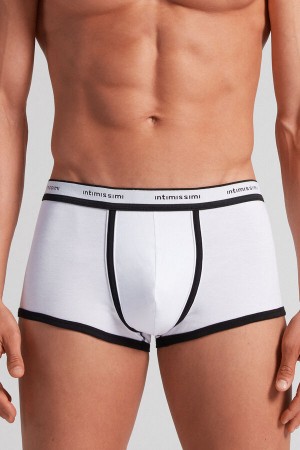 Intimissimi Stretch Supima® Bomull Bokser Shorts With Logo Detail Multicolor | SN-ITMSM58459