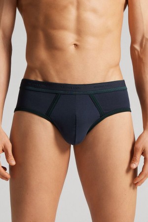 Intimissimi Stretch Supima® Bomull Brief With Logo Detail Svarte | SN-ITMSM58580